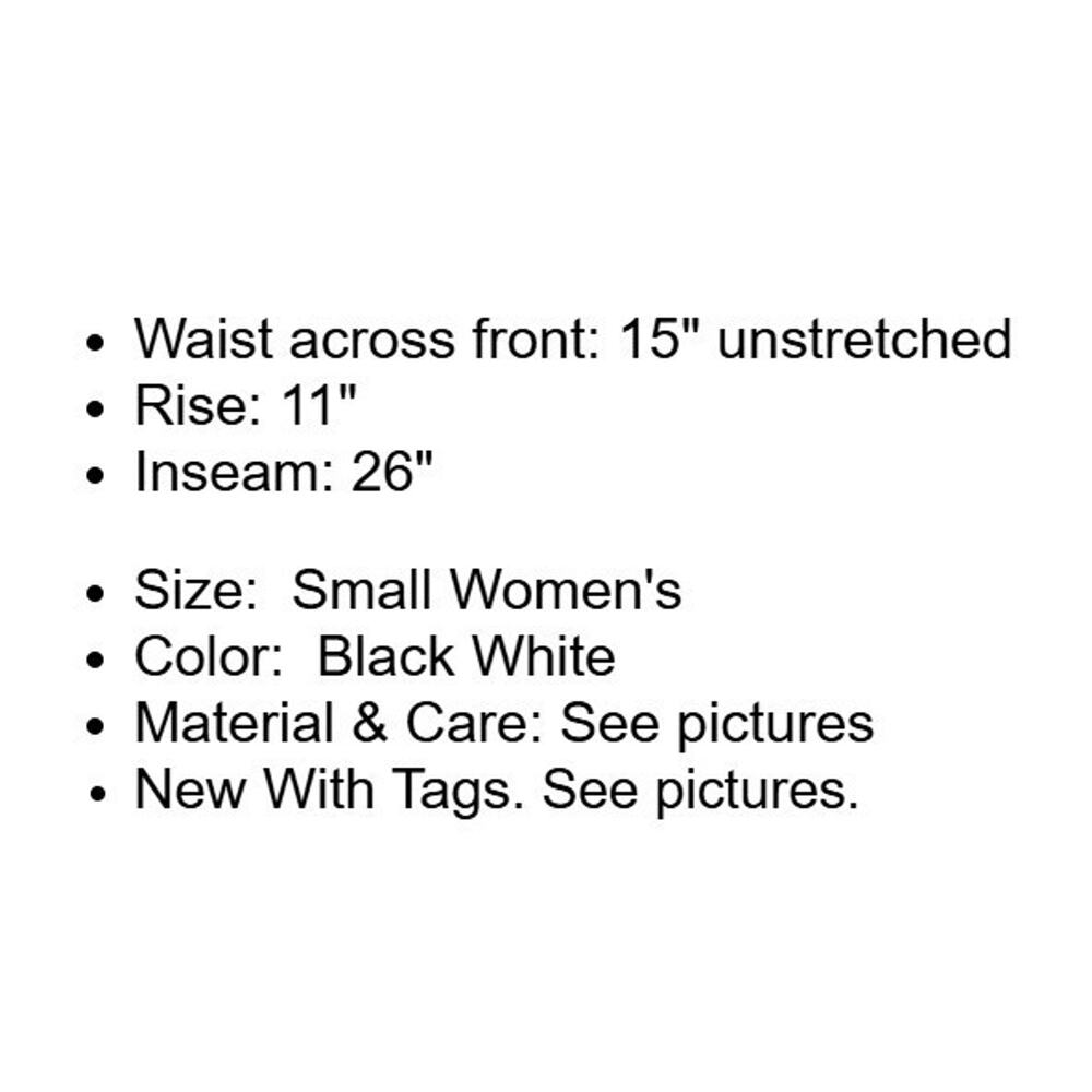 Loft Pants Womens Small Black White Seersucker Check Wide Leg Belt Beach New - Picture 5 of 12